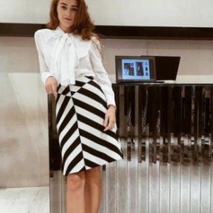 Karen Millen Block Stripe Skirt Geometric …